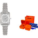 KANGOL Quartz Movement Metal Strap Watch Women"s Watch Silver Dial 30m Water Resistance