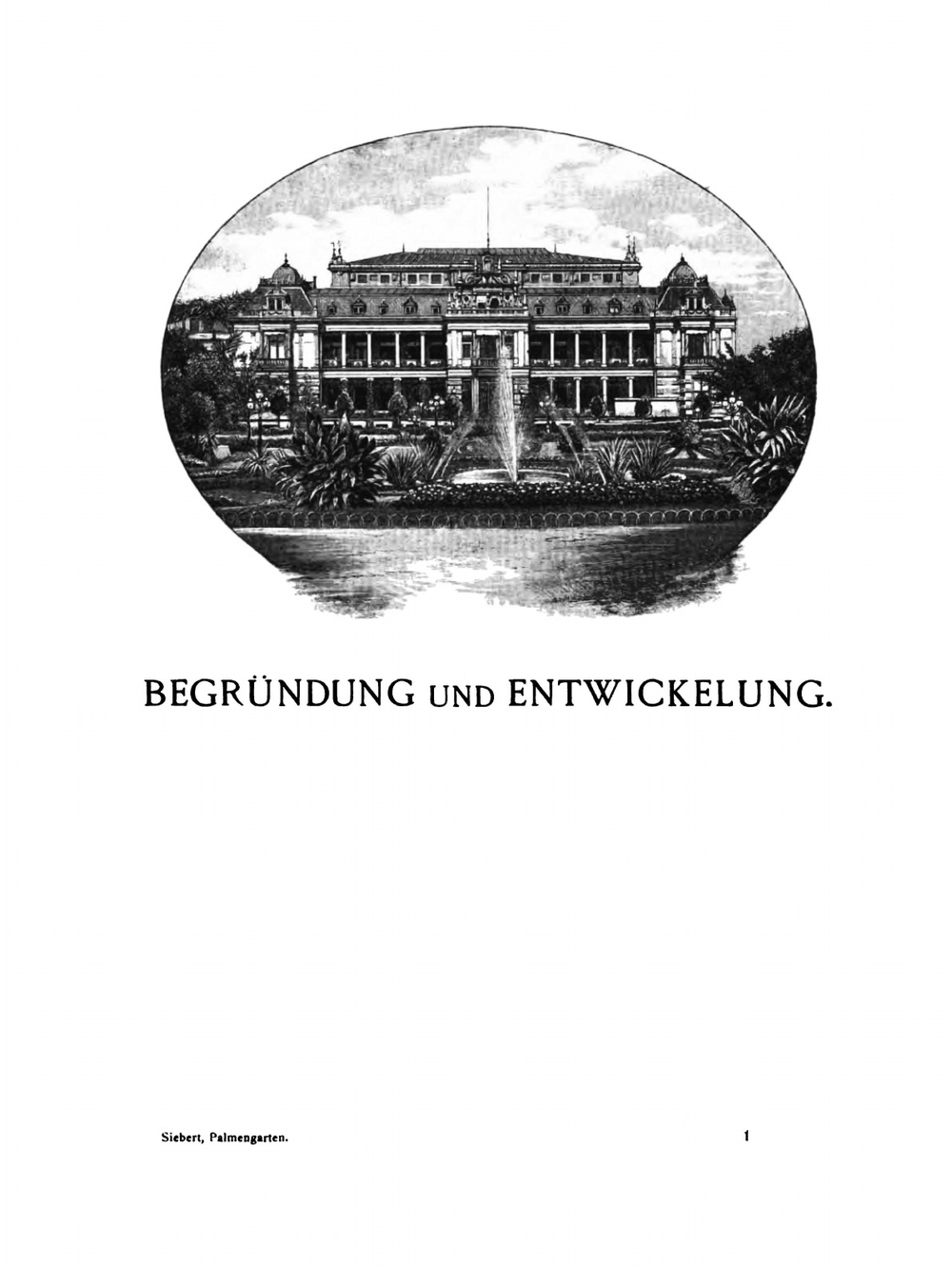 Der Palmengarten Zu Frankfurt A.M. | August Siebert