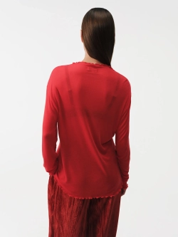 Лонгслив из кашемира красный OLA OLA