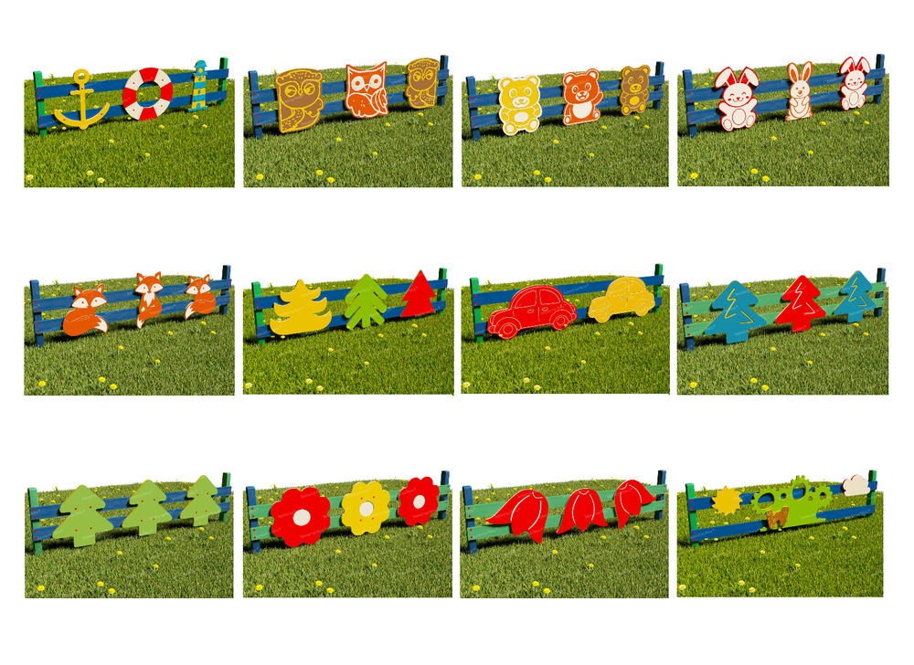 Забор уличный из экопластика, секция 1490х400 мм