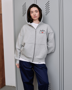 Худи унисекс Неббиа Кьют, серый меланж