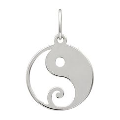 Подвеска Инь-Ян с завитком - кулон из серебра 925