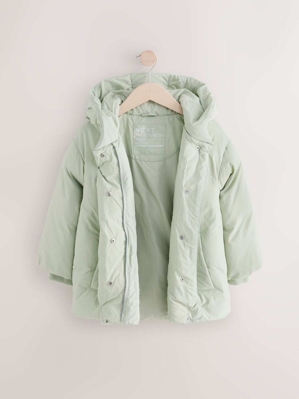 Куртка утепленная с капюшоном для девочки Next E25-189, Мятный