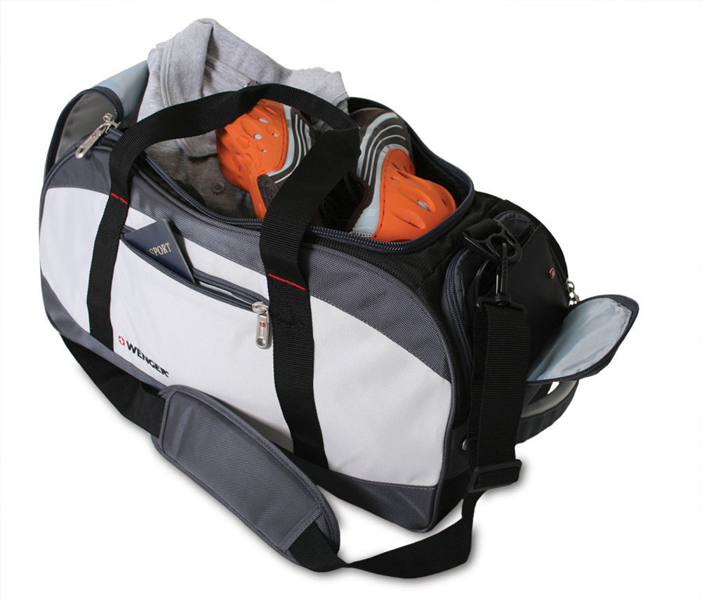 Сумка спортивная Wenger Mini Soft Duffle, серая, 52х25х30 см