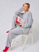 Пижама с брюками и лонгсливом " сердечки"