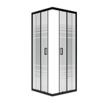 Душ.ограждение City Trend Black 900*900*1850 квадрат (стекло 4мм текстур, черн.ал.проф, без поддона)