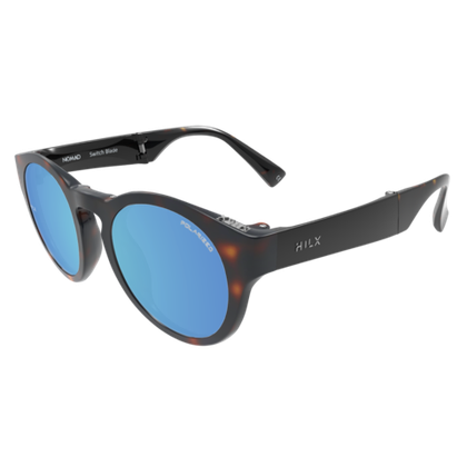 Спортивные очки HILX Switch Blade Shiny Tortoise / Blue Polarized Lens