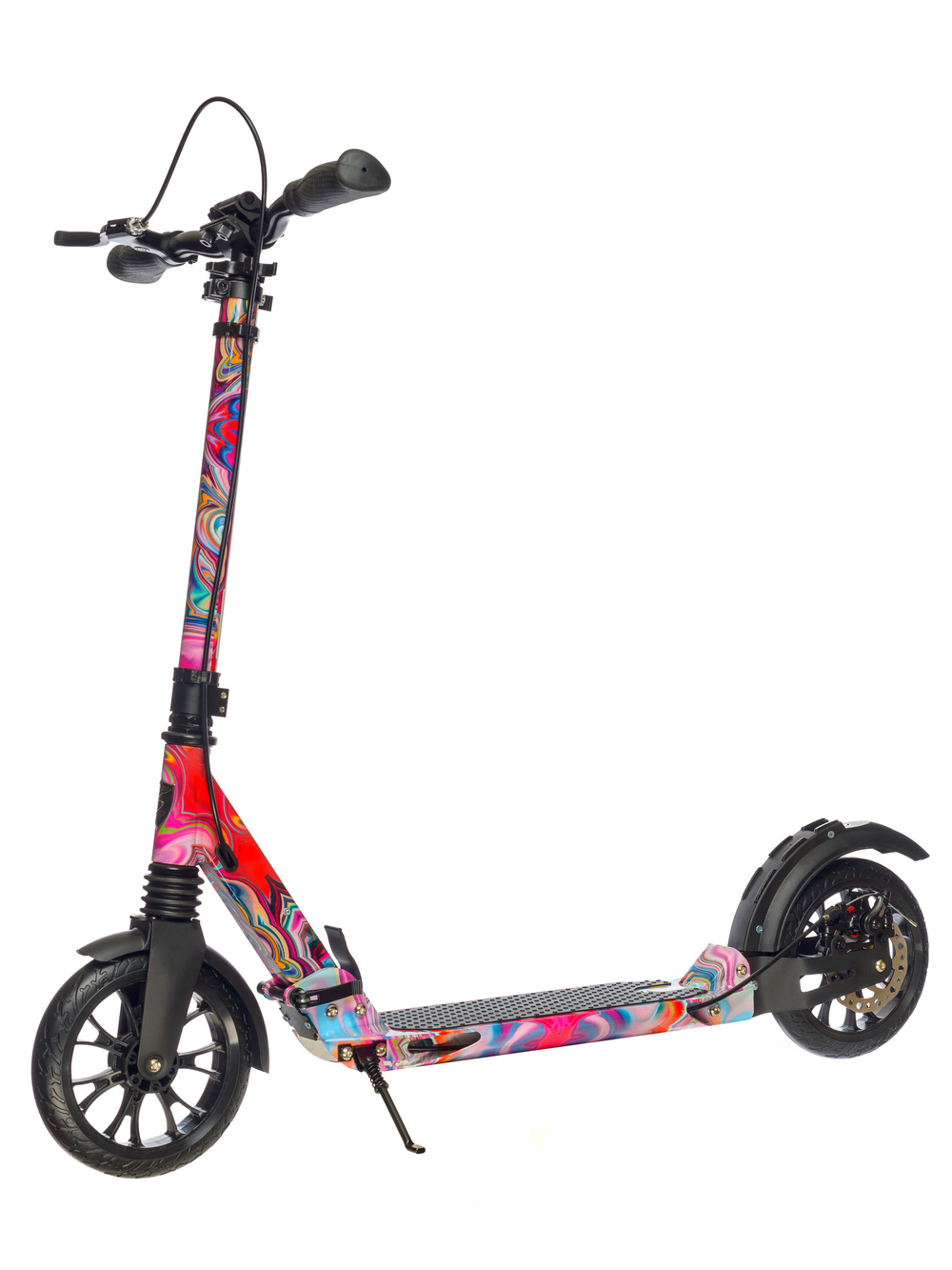 Самокат Urban Scooter Disc Paints Pro, (2024), с дисковым тормозом, складной, городской, двухколесный