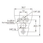 KUPO KS-270 V-Lock Wedge. Адаптер