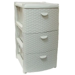 Комод РОТАНГ (3 секции) белый ротанг 0,74,405х0,505м