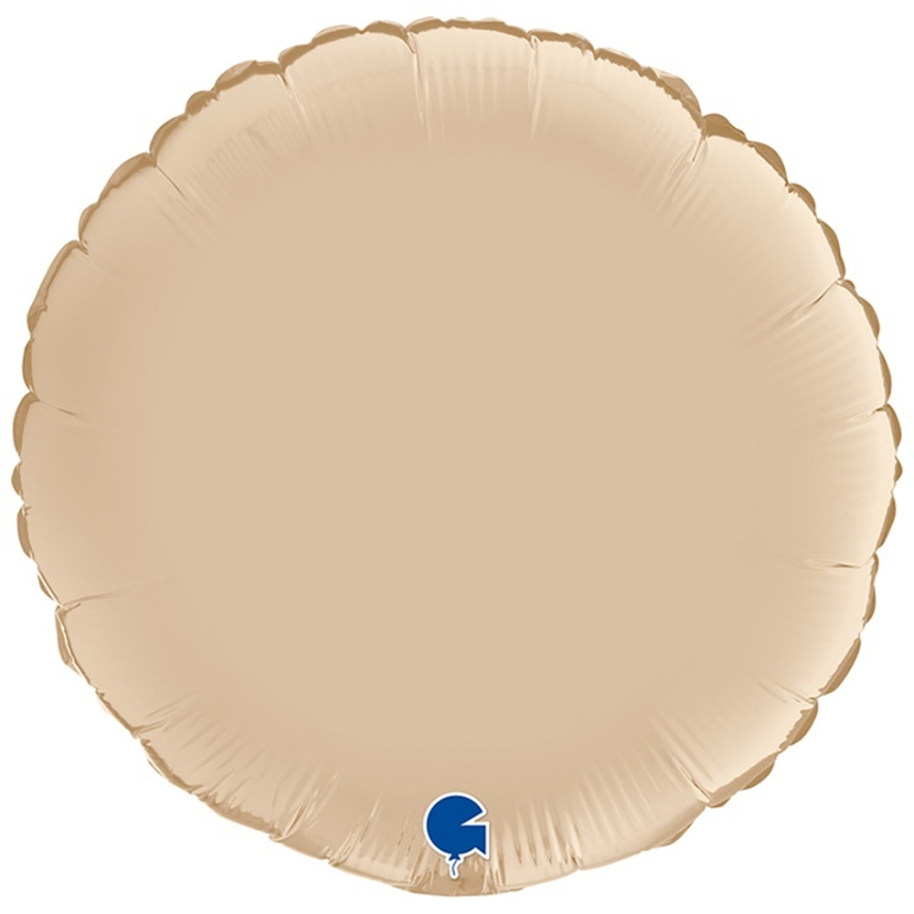 Фольгированная фигура, круг 18"/46СМ Сатин Cream