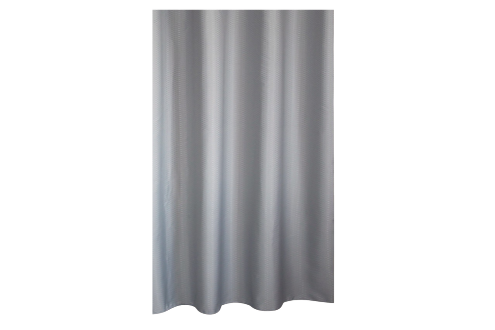 Штора для ванной Home One Waffle, 180х200, полиэстер, светло-серый