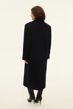 Пальто прямого кроя (((Choux Base))), темно-синее