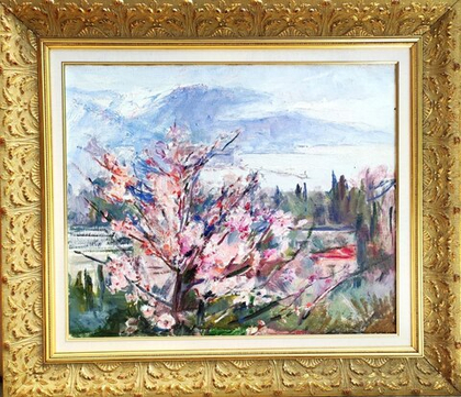 Картина Цветковой В.П. "Цветет миндаль" холст/масло 50х60