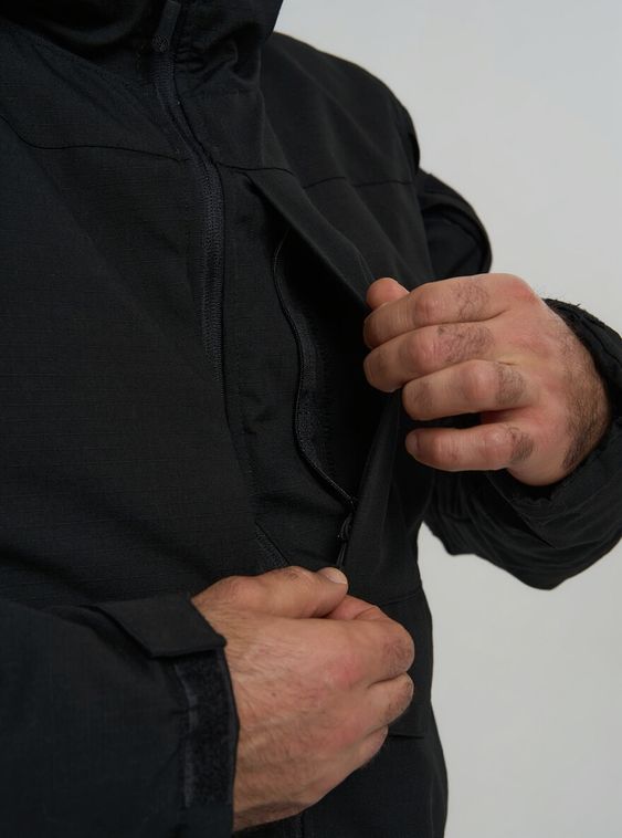 Тактическая зимняя куртка (Бушлат) с фольгой Черный