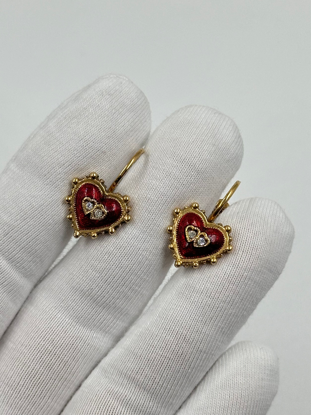 Серьги Сердечки Joan Rivers