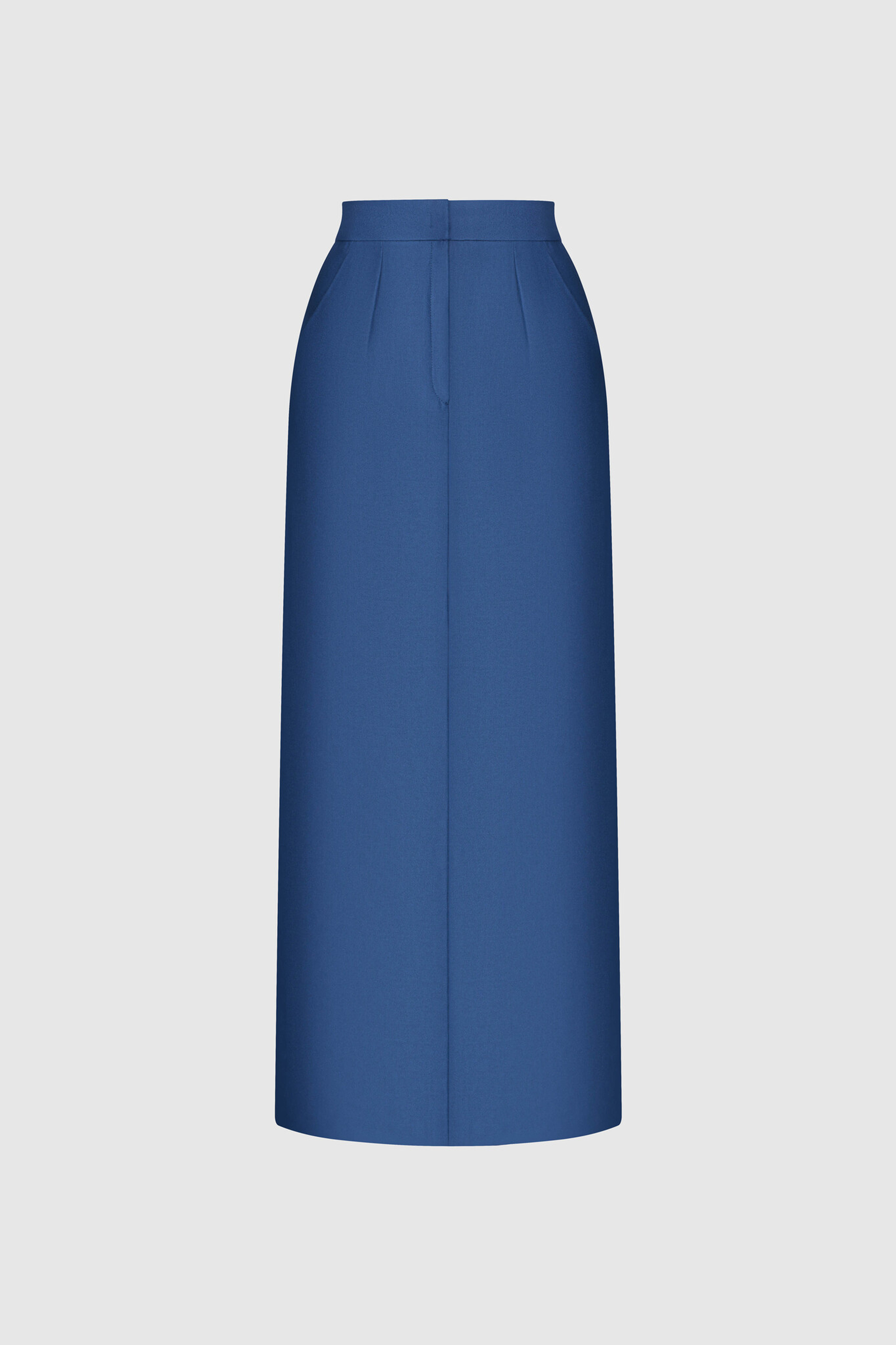 Юбка голубая с карманами