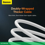 Кабель Baseus CoolPlay 1m White (CAKW000402)