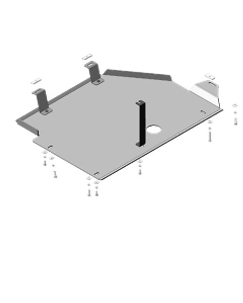 Защита Пускового подогревателя 5 мм, Алюминий. для Volkswagen Transporter/Caravelle T6 2015-2020, Volkswagen Multivan T6 2015-2020 MOTODOR.32716