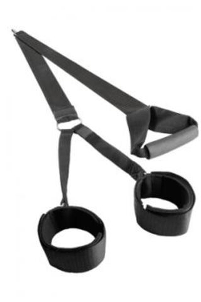 Фиксатор Fantasy Strap с наручниками и креплением для потолка черный