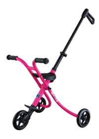 Каталка Micro Trike XL с родительской ручкой розовый неон