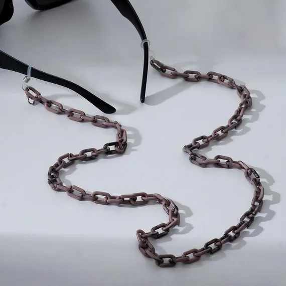 Цепочка для очков "Звенья" тени, цвет коричнево-бежевый, 70 см