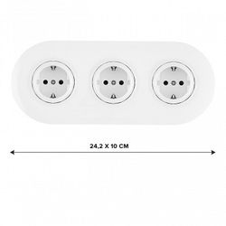 Розетка с заземлением и со шторкой Arte Milano SET08-3 SET08-3-40-1x3 white