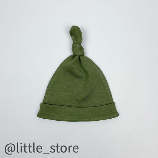 Шапочка однослойная "Веселые жирафы" хаки