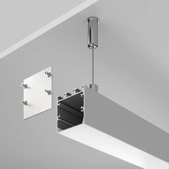 Алюминиевый профиль накладной-подвесной 35x35 (Серебро, 2 м), ALM-3535B-S-2M Led Strip alm-3535b-s-2m
