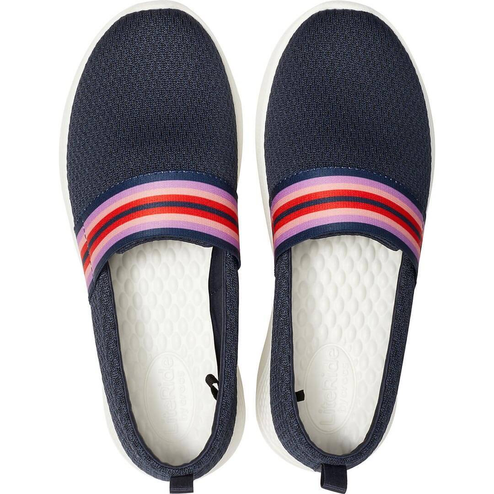 Женские слипоны CROCS Women's LiteRide Mesh Slip-On Navy Colorblock/Navy