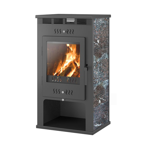 Печь-Камин ASTON 11кВт (180 м3) Ø 150мм (Амфиболит)