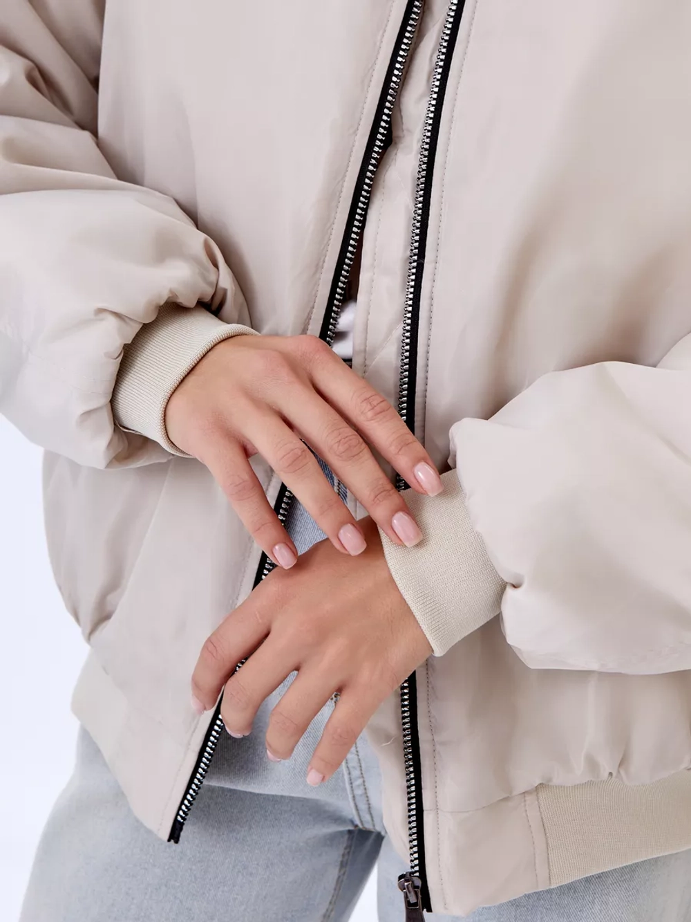 Бомбер оверсайз утепленный куртка осень