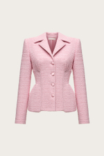 ЖАКЕТ ИЗ РОЗОВОГО ХЛОПКОВОГО ТВИДА