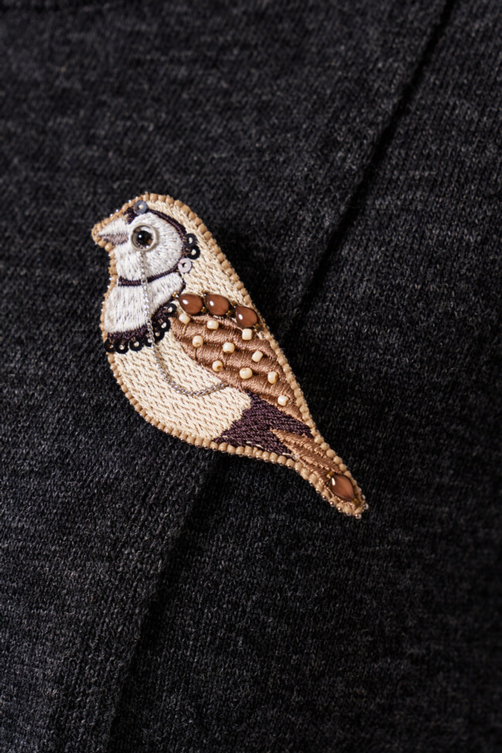 8400 Брошь (бежевый)