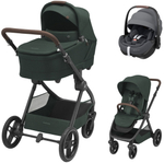 Коляска детская Maxi-Cosi Oxford Plus 3 в 1 с автокреслом Pebble 360 Pro Twillic Graphite 1978403110 Twillic Green/Зеленый