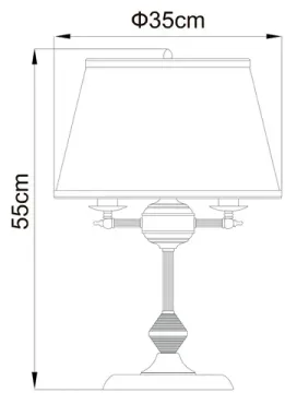 Настольная лампа 3*E14 A3579LT-3AB бежевый/бронза Alice Arte Lamp