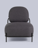 Кресло Стоун рогожка тёмно-серый