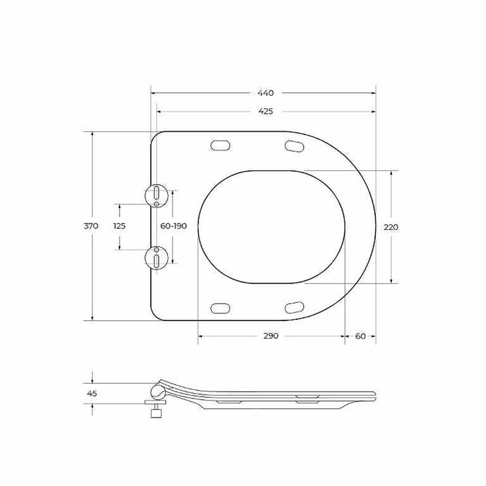 Комплект унитаза BelBagno Amanda BB051CHR+BB051SC с инсталляцией Tece Profil 9400412 с сиденьем Микролифт и клавишей смыва Хром глянцевый