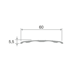 Алюминиевый порог для пола ПО-60 2700 мм