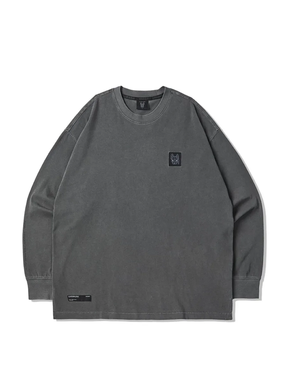 Свитшот с длинным рукавом с пигментом и мини логотипом