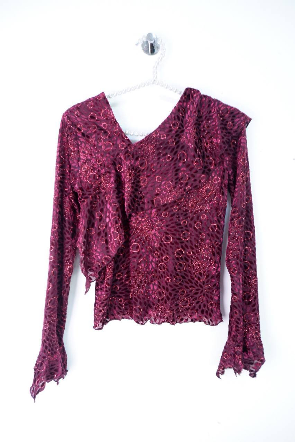 Блузка модного винного оттенка, визуально 42 размер