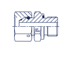 Штуцер FNE BSP 5/8 - BSP 1/2