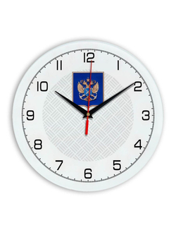 Настенные часы "герб Росрыболовства 02 54" Декор для дома, подарок