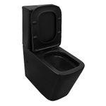 Унитаз напольный Azario Black King AZ-8303-D черный матовый, безободковый, с бачком, с крышкой микролифт