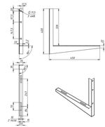 КРОНШТЕЙН МЕТАЛЛИСТ ДЛЯ КОНДИЦИОНЕРА 400*450 ПОЛ.