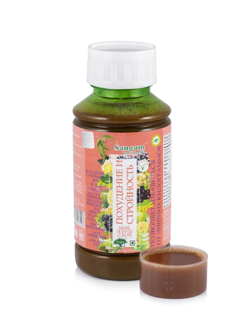 Сок Sangam Herbals Похудение и стройность Все в норме+, гарциния, зеленый кофе, алоэ 500 мл