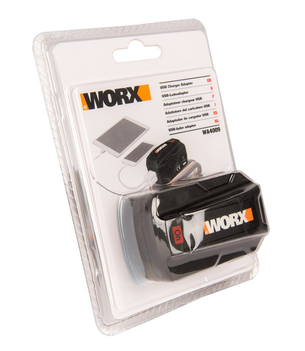 USB адаптер Powerbank для аккумуляторов WORX WA4009 POWERSHARE
