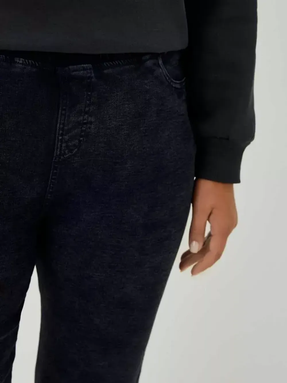 Джеггинсы утепленные больших размеров