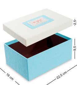 WF-06-A Набор коробок из 3шт «Прямоугольник» цв.голуб./молочн.