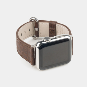 Ремешок для Apple Watch 40/41/42 mm из кожи аллигатора, коричневого цвета
